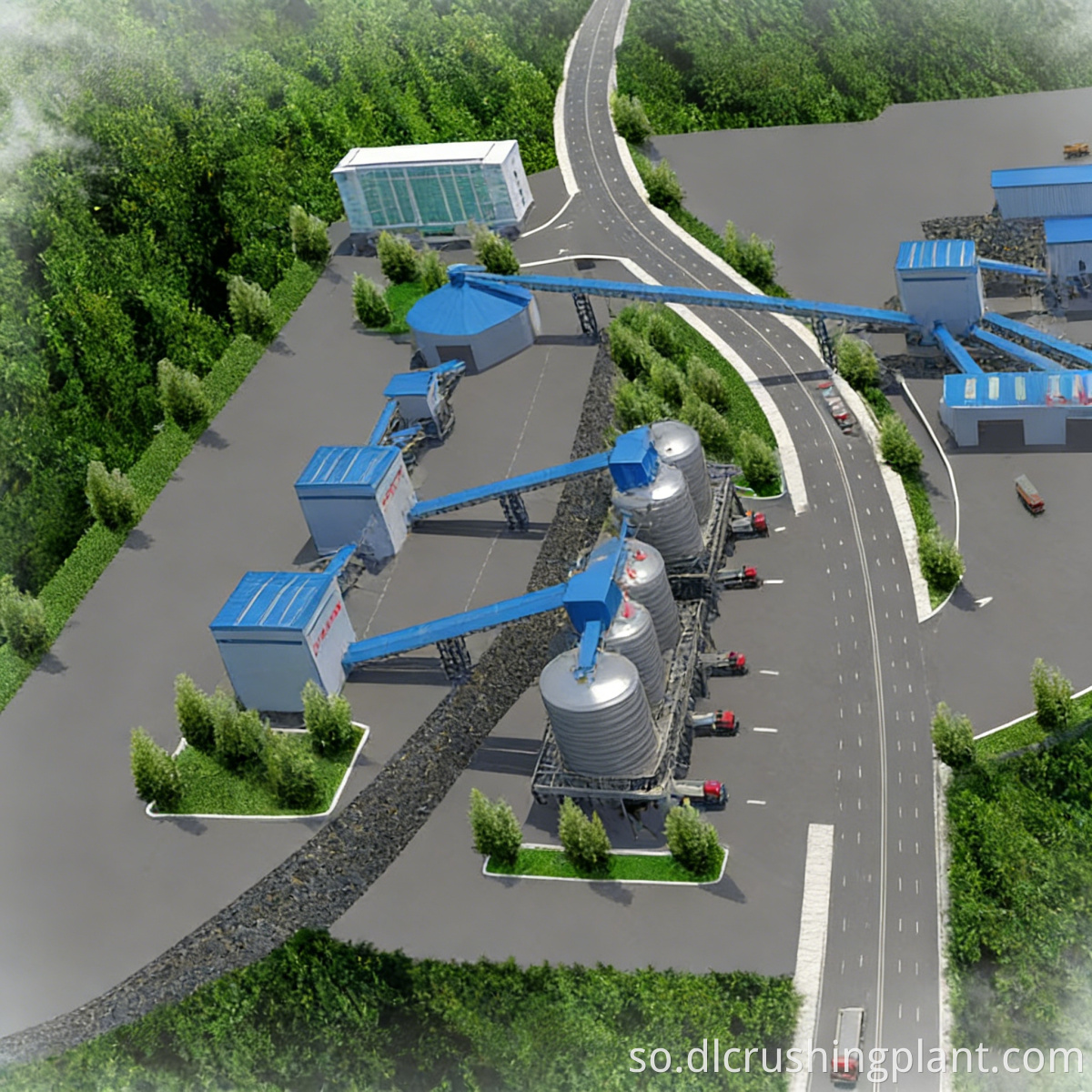 580-aad Khadka Habaynta Dhagaxa Culus 580th Heavy-Duty Stone Processing Line